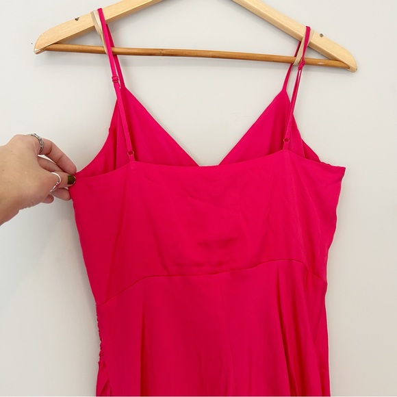 French Connection Ennis Satin slip midi dress pink - Picture 10 of 14